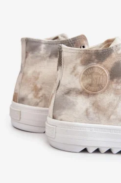 Trampki Damskie Big Star|Trampki Damskie Wysokie></noscript>Big Star Shoes Trampki Damskie Wysokie Big Star LL274047 Biało-Zielone