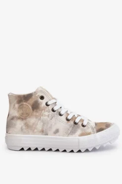 Trampki Damskie Big Star|Trampki Damskie Wysokie></noscript>Big Star Shoes Trampki Damskie Wysokie Big Star LL274047 Biało-Zielone