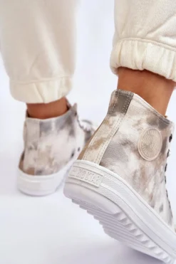 Trampki Damskie Big Star|Trampki Damskie Wysokie></noscript>Big Star Shoes Trampki Damskie Wysokie Big Star LL274047 Biało-Zielone