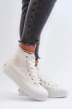 Clearance Lee Cooper Trampki Damskie Wysokie LCW-24-02-2132 Białe