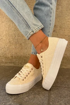 New Lee Cooper Trampki Damskie Z Koronką LCW-25-31-3440L Beżowe Beżowy