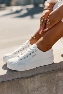 Best Lee Cooper Trampki Damskie Z Koronką LCW-25-31-3438L Białe