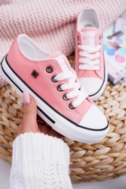 Outlet Big Star Shoes Trampki Dziecięce Big Star FF374204 Łososiowe