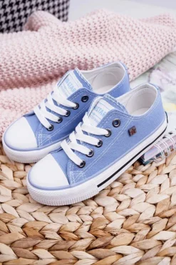 Best Trampki Dziecięce Big Star FF374203 Niebieskie Dzieci Chłopięce|Dziewczęce