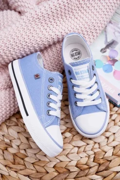 Best Trampki Dziecięce Big Star FF374203 Niebieskie Dzieci Chłopięce|Dziewczęce