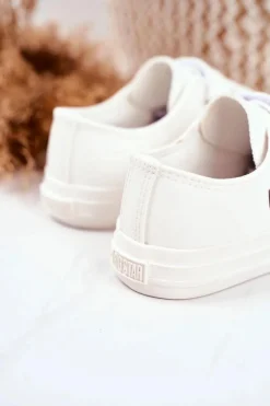 Big Star Shoes Trampki Dziecięce Big Star Na Rzepy Białe GG374010