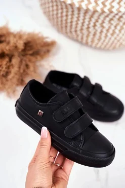 Discount Trampki Dziecięce Big Star Na Rzepy Czarne GG374009 Dzieci Chłopięce|Dziewczęce