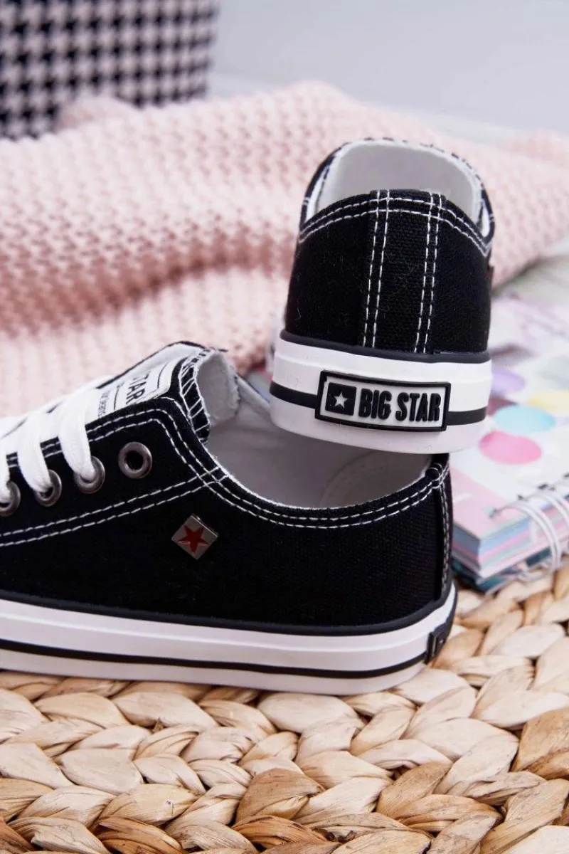 Best Big Star Shoes Trampki Dziecięce Big Star FF374206 Czarne Czarny