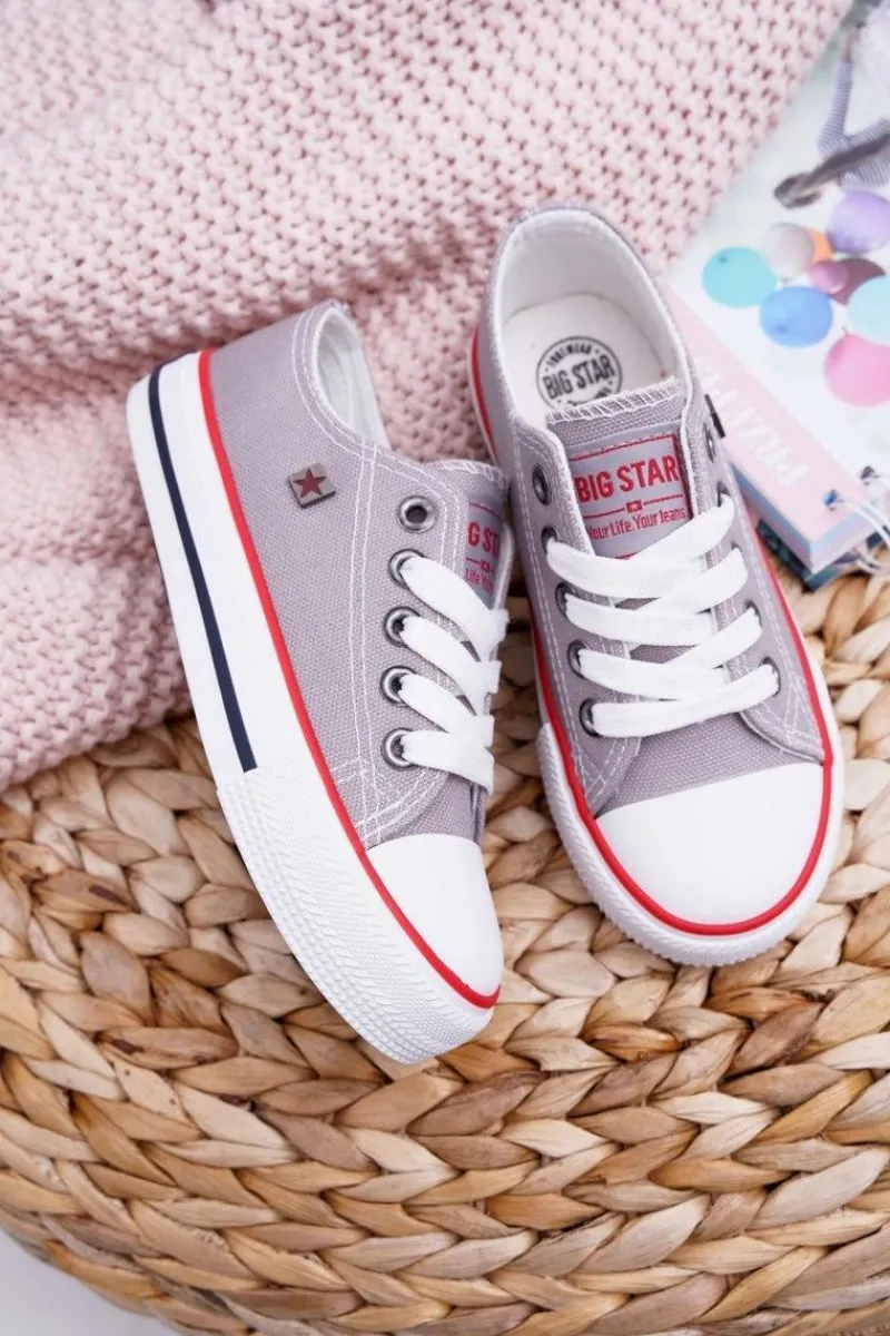 Chłopięce|Dziewczęce>Big Star Shoes Trampki Dziecięce Big Star FF374205 Szare