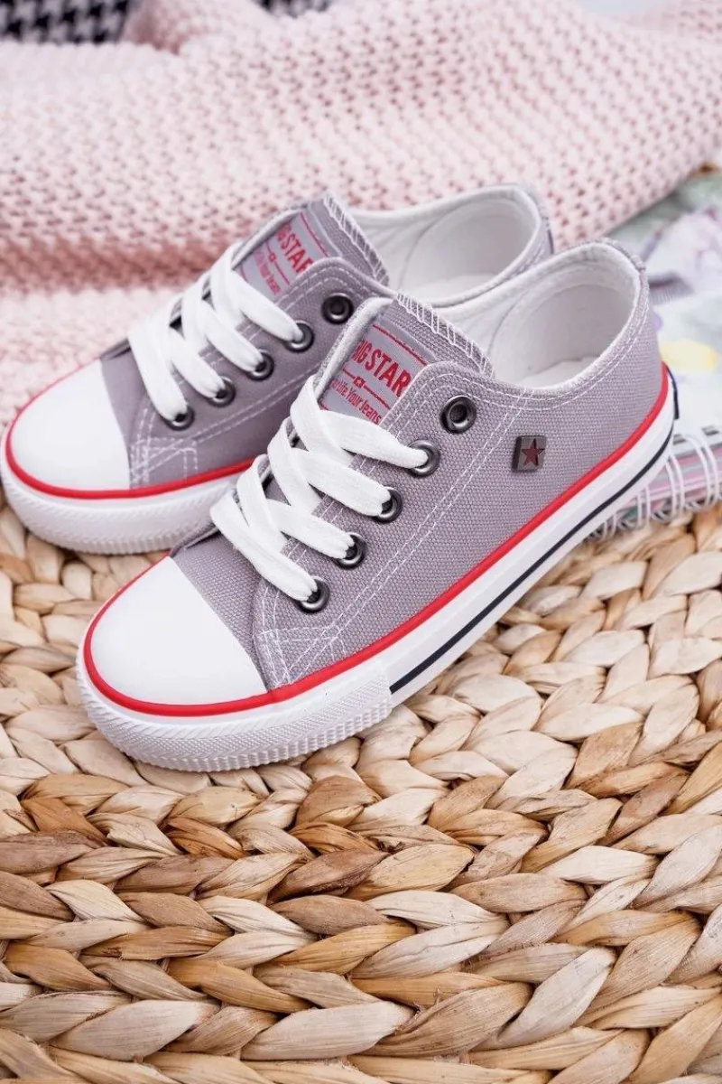 Chłopięce|Dziewczęce>Big Star Shoes Trampki Dziecięce Big Star FF374205 Szare