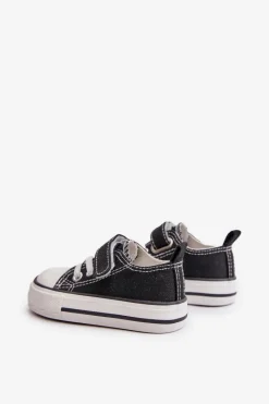 Online Trampki Dziecięce Materiałowe Na Rzep Czarne Daloma Dzieci Chłopięce|Dziewczęce