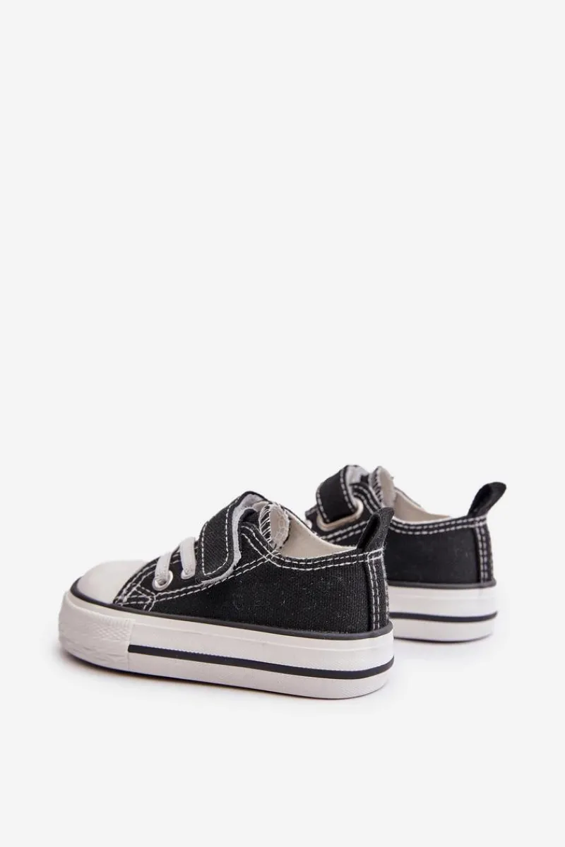 Online Trampki Dziecięce Materiałowe Na Rzep Czarne Daloma Dzieci Chłopięce|Dziewczęce