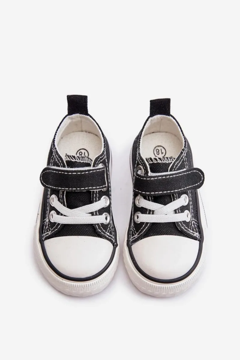 Online Trampki Dziecięce Materiałowe Na Rzep Czarne Daloma Dzieci Chłopięce|Dziewczęce