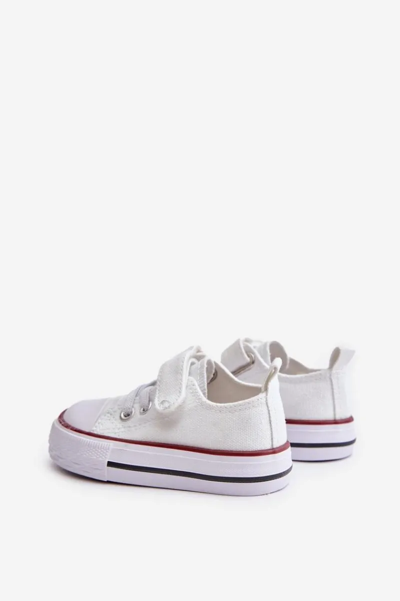 Outlet Boto Trampki Dziecięce Materiałowe Na Rzep Białe Daloma Biały