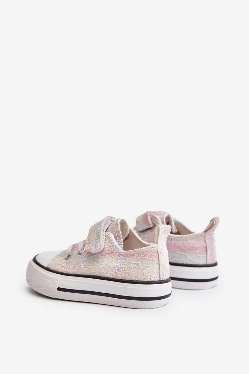 Dziewczęce|Back To School>Boto Trampki Dziecięce Na Rzep Z Cekinami Multikolor Caloma
