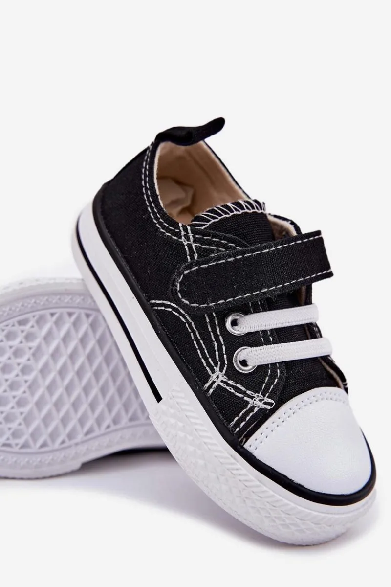 Trampki Dziecięce Na Rzep Czarne Obidana Dzieci Chłopięce|Dziewczęce