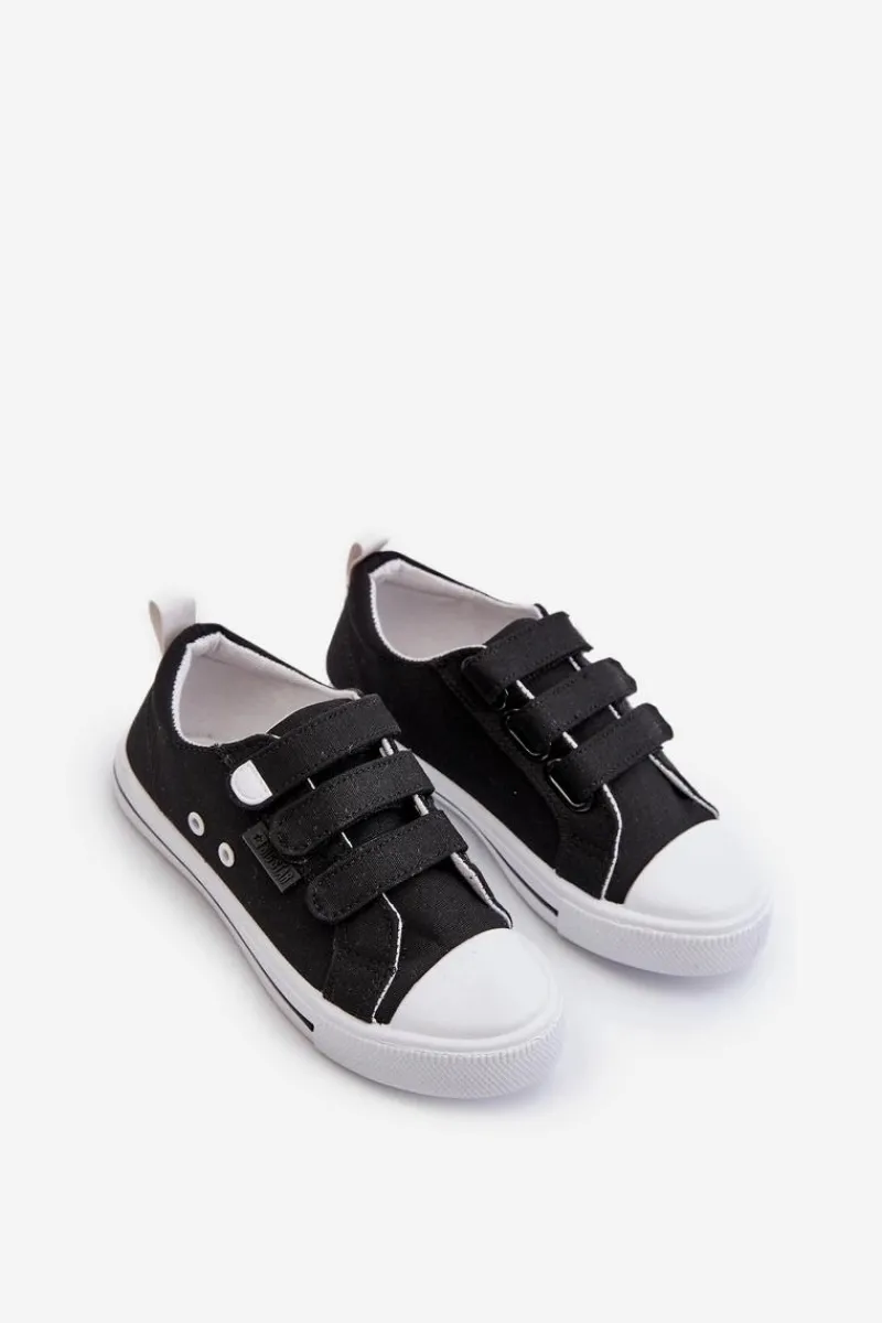 Hot Big Star Shoes Trampki Dziecięce Na Rzepy Big Star NN374118 Czarne