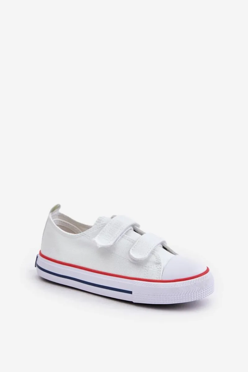 Chłopięce|Dziewczęce>Big Star Shoes Trampki Dziecięce Na Rzepy Big Star OO374009 Białe Biały