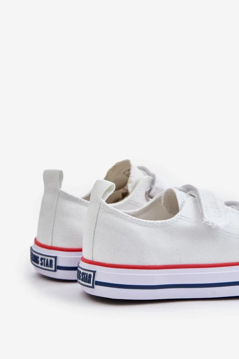 Chłopięce|Dziewczęce>Big Star Shoes Trampki Dziecięce Na Rzepy Big Star OO374009 Białe Biały
