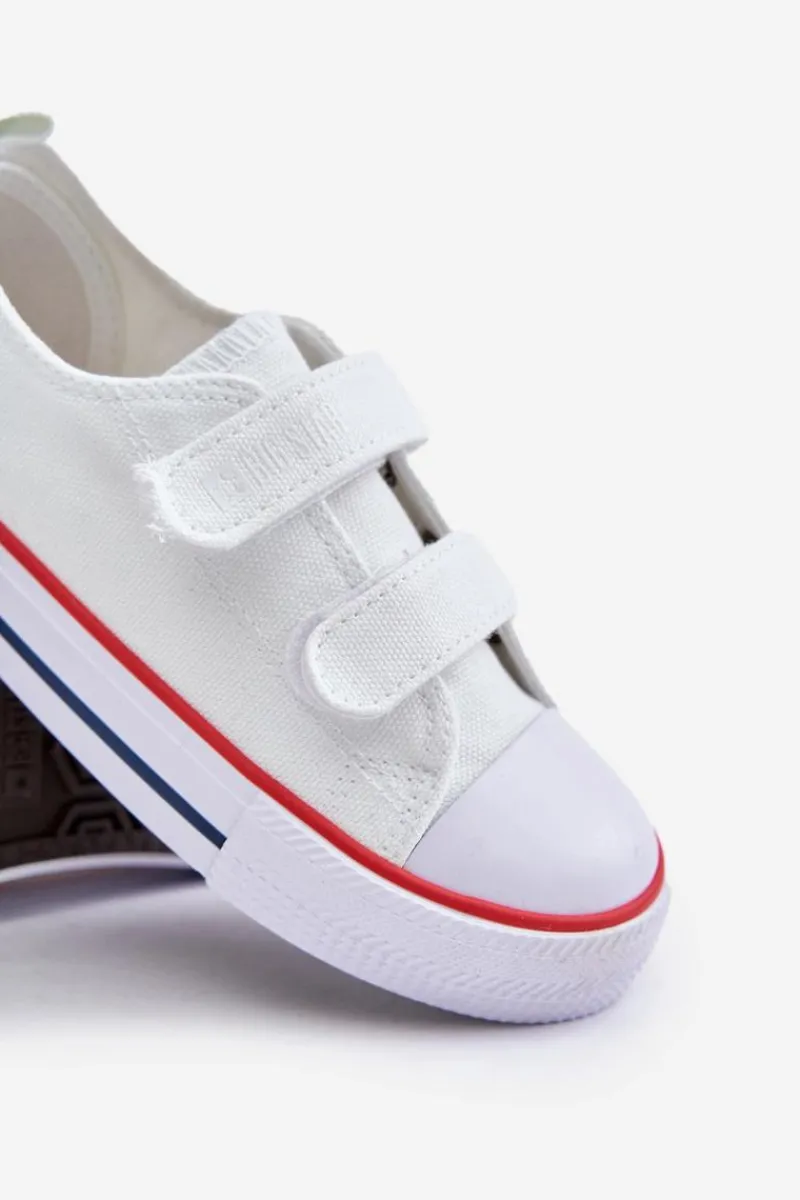 Chłopięce|Dziewczęce>Big Star Shoes Trampki Dziecięce Na Rzepy Big Star OO374009 Białe Biały