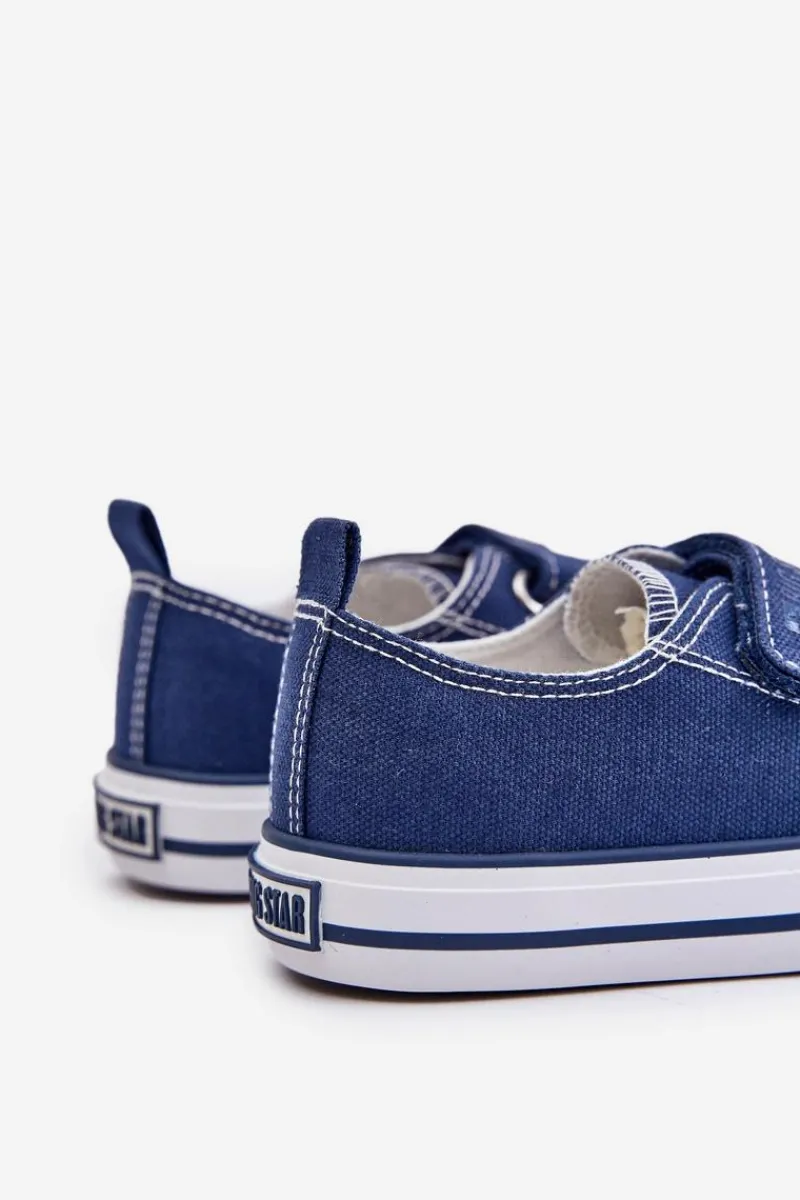 Chłopięce|Dziewczęce>Big Star Shoes Trampki Dziecięce Na Rzepy Big Star OO374010 Granatowe