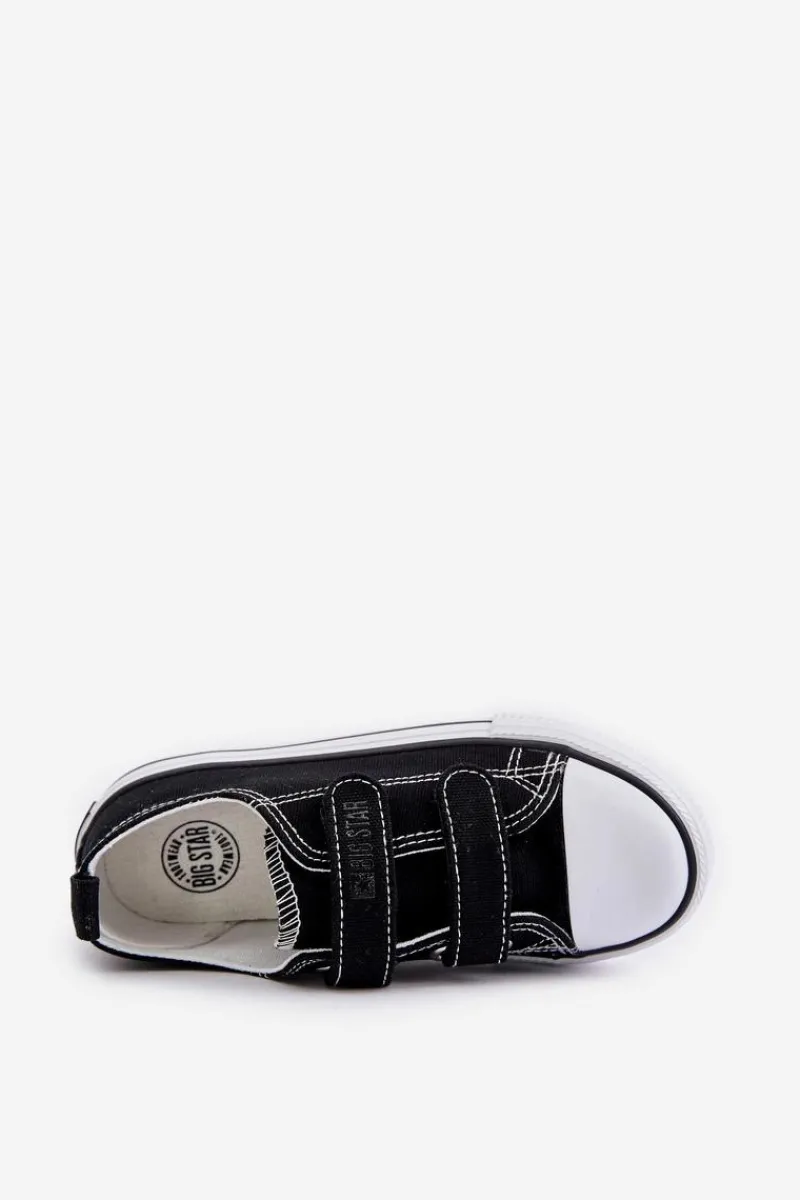 Big Star Shoes Trampki Dziecięce Na Rzepy Big Star OO374008 Czarne