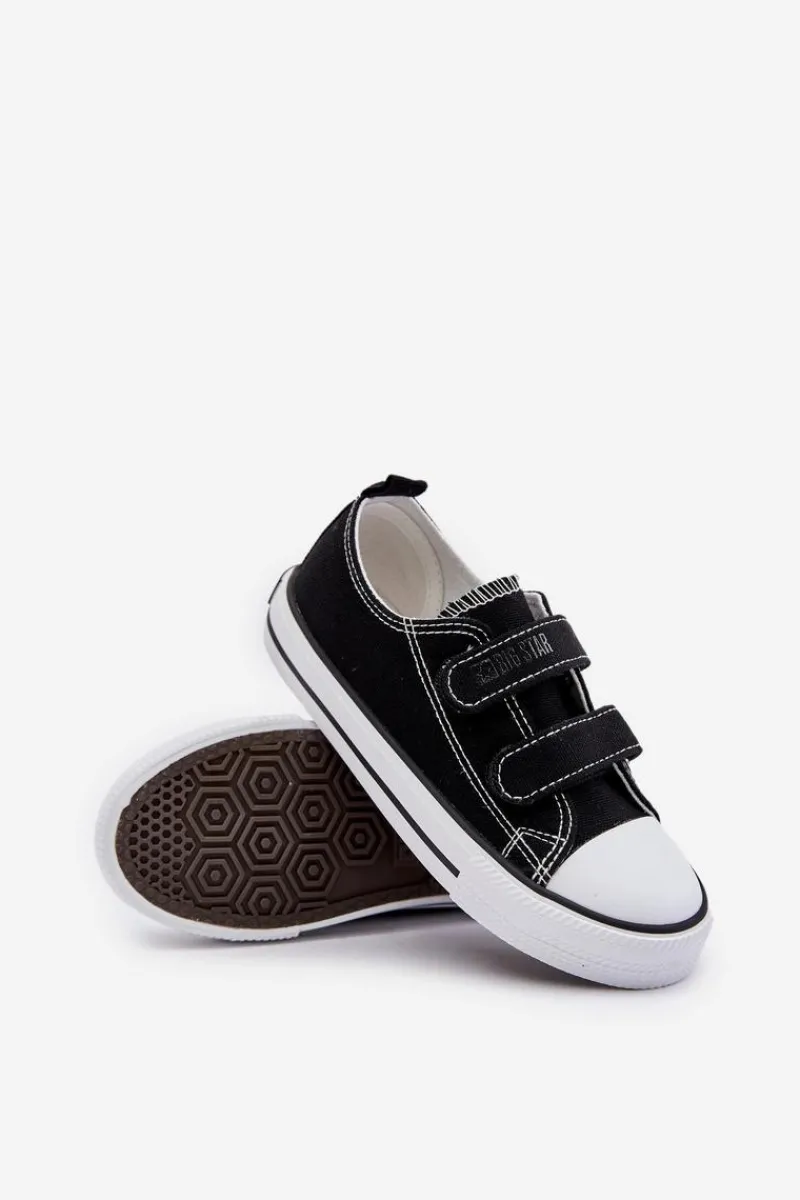 Big Star Shoes Trampki Dziecięce Na Rzepy Big Star OO374008 Czarne