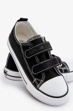 Big Star Shoes Trampki Dziecięce Na Rzepy Big Star OO374008 Czarne