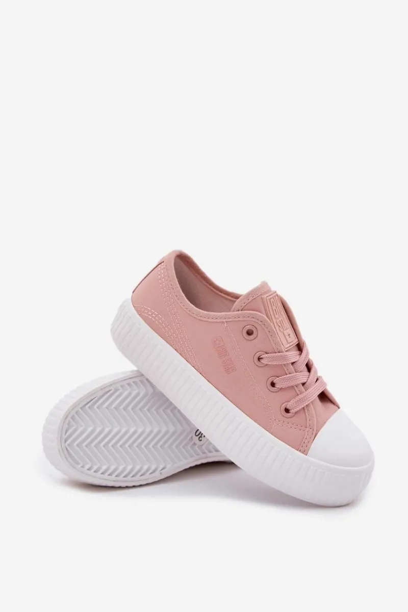 Best Big Star Shoes Trampki Dziecięce Sznurowane Big Star RR374011 Różowe Różowy