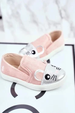 New Trampki Dziecięce Wsuwane Z Myszką Różowe Candys Dzieci Dziewczęce