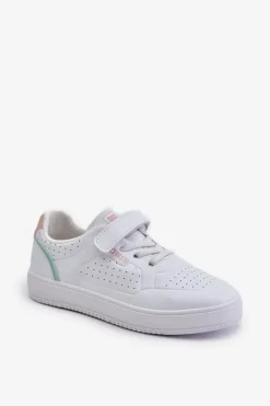 Clearance Trampki Dziecięce Z Eko Skóry Na Rzep Big Star OO374005 Białe Dzieci Chłopięce|Dziewczęce