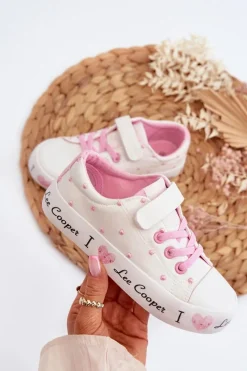 Clearance Trampki Dziewczęce LCW-24-02-2159 Białe Dzieci Dziewczęce|Back To School