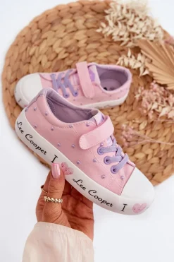 Hot Lee Cooper Trampki Dziewczęce LCW-24-02-2160 Różowe Różowy