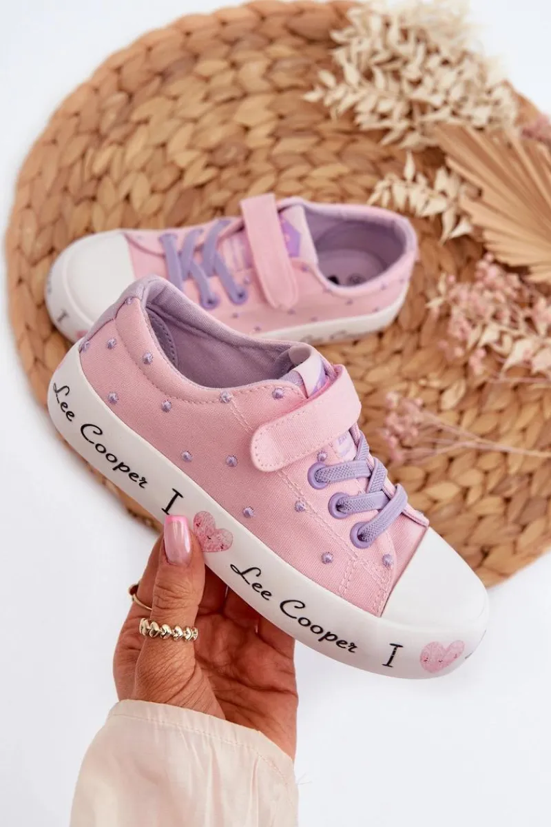 Hot Lee Cooper Trampki Dziewczęce LCW-24-02-2160 Różowe Różowy