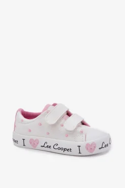 Hot Trampki Dziewczęce Na Rzepy LCW-25-02-3264K Białe Dzieci Dziewczęce|Back To School