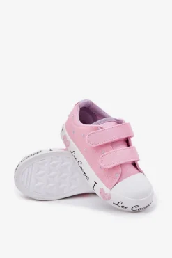 Lee Cooper Trampki Dziewczęce Na Rzepy LCW-25-02-3265K Różowe Różowy