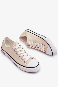 Hot Trampki Klasyczne Niskie Damskie Jasnobeżowe Vegas Damskie Trampki Damskie Niskie