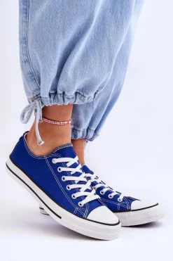 Hot Boto Trampki Klasyczne Niskie Damskie Niebieskie Vegas