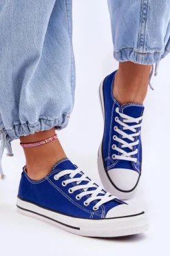 Hot Boto Trampki Klasyczne Niskie Damskie Niebieskie Vegas