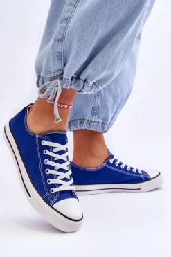 Hot Boto Trampki Klasyczne Niskie Damskie Niebieskie Vegas