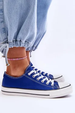 Hot Boto Trampki Klasyczne Niskie Damskie Niebieskie Vegas