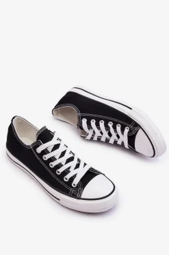 Outlet Trampki Klasyczne Niskie Damskie Czarne Vegas Damskie Trampki Damskie Niskie