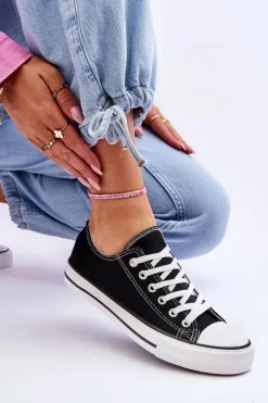 Outlet Trampki Klasyczne Niskie Damskie Czarne Vegas Damskie Trampki Damskie Niskie