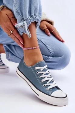 Discount Boto Trampki Klasyczne Niskie Damskie Jasnoniebieskie Vegas