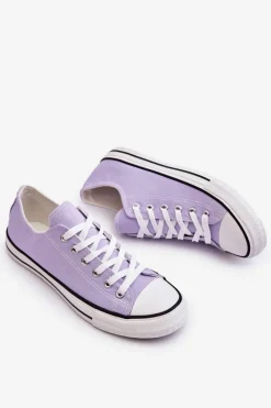 Sale Boto Trampki Klasyczne Niskie Damskie Fioletowe Vegas