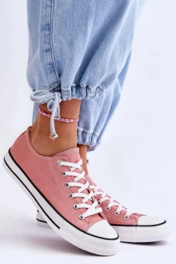 Discount Trampki Klasyczne Niskie Damskie Ciemnoróżowe Vegas Damskie Trampki Damskie Niskie