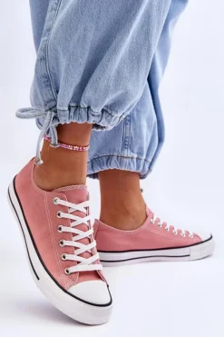 Discount Trampki Klasyczne Niskie Damskie Ciemnoróżowe Vegas Damskie Trampki Damskie Niskie