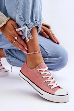 Discount Trampki Klasyczne Niskie Damskie Ciemnoróżowe Vegas Damskie Trampki Damskie Niskie