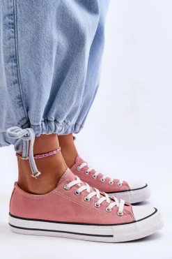 Discount Trampki Klasyczne Niskie Damskie Ciemnoróżowe Vegas Damskie Trampki Damskie Niskie