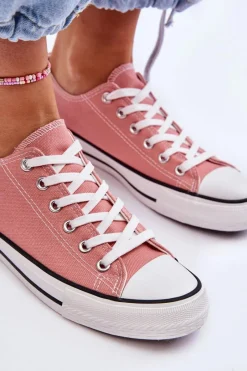 Discount Trampki Klasyczne Niskie Damskie Ciemnoróżowe Vegas Damskie Trampki Damskie Niskie